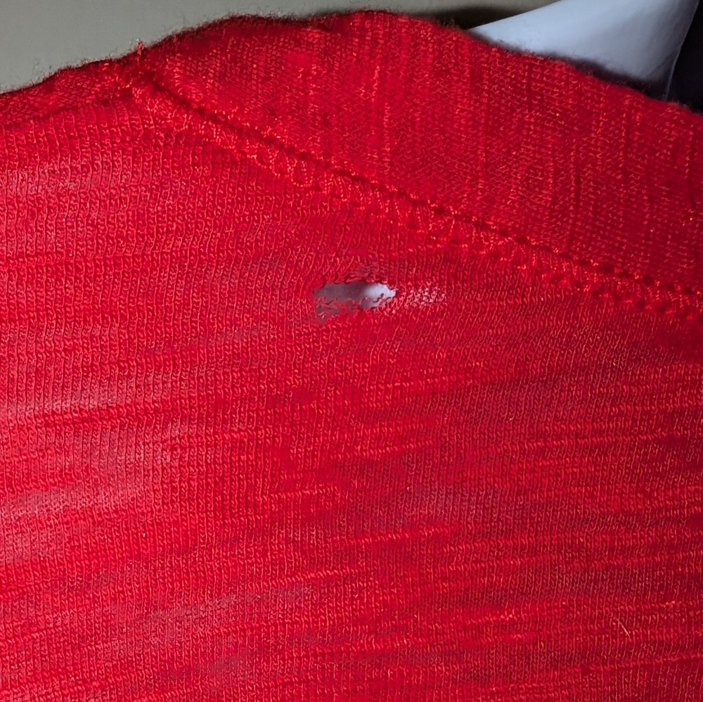 Express Red Button-up Cardi - Picture 5 of 7